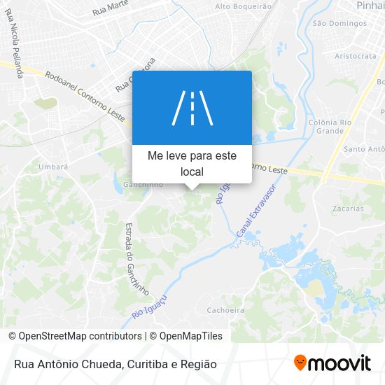 Rua Antônio Chueda mapa