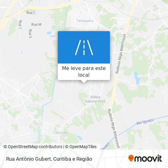 Rua Antônio Gubert mapa