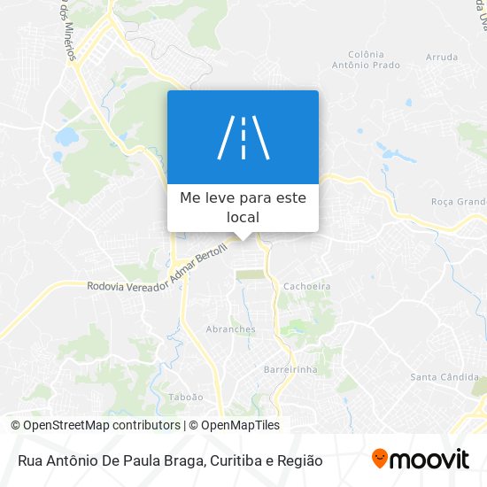 Rua Antônio De Paula Braga mapa