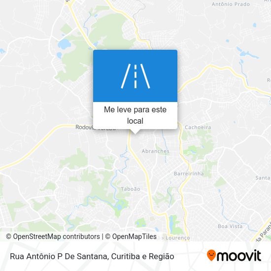 Rua Antônio P De Santana mapa