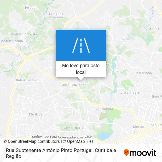 Rua Subtenente Antônio Pinto Portugal mapa