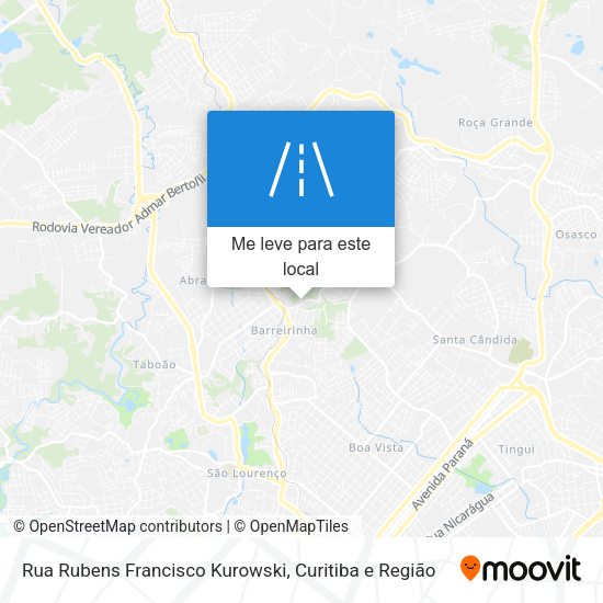 Rua Rubens Francisco Kurowski mapa