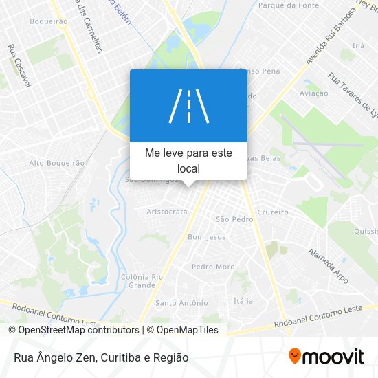 Rua Ângelo Zen mapa