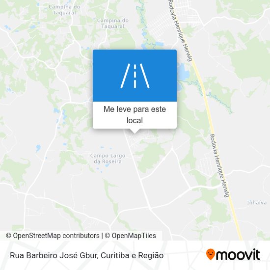 Rua Barbeiro José Gbur mapa