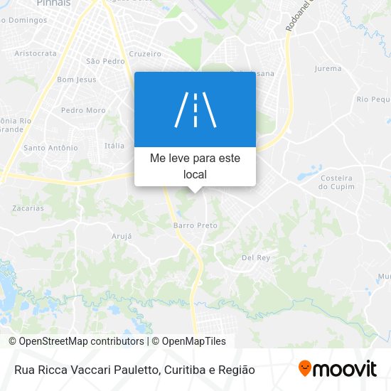 Rua Ricca Vaccari Pauletto mapa
