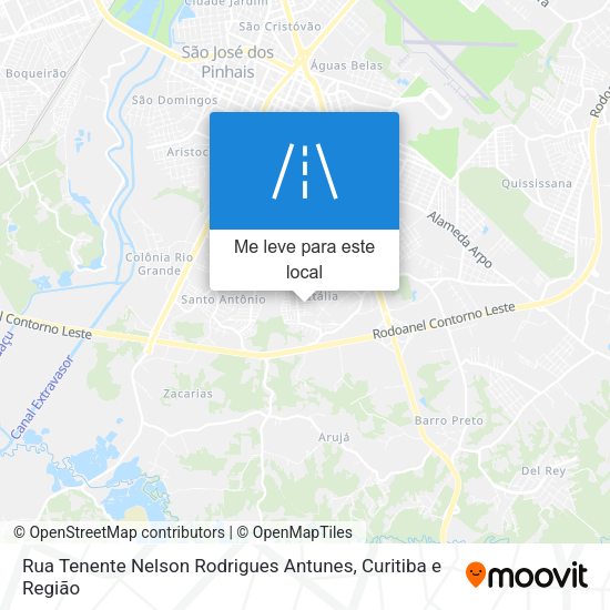 Rua Tenente Nelson Rodrigues Antunes mapa