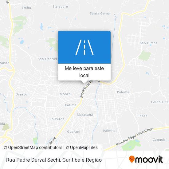 Rua Padre Durval Sechi mapa
