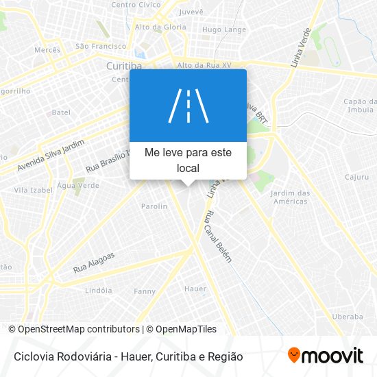 Ciclovia Rodoviária - Hauer mapa