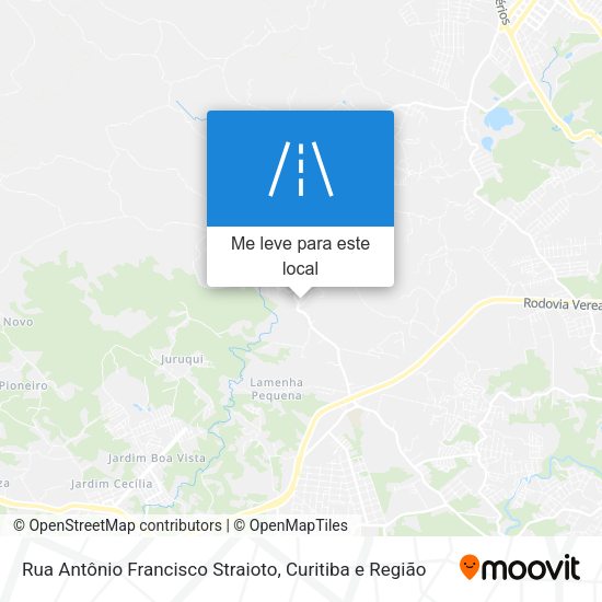 Rua Antônio Francisco Straioto mapa