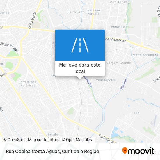 Rua Odaléa Costa Águas mapa