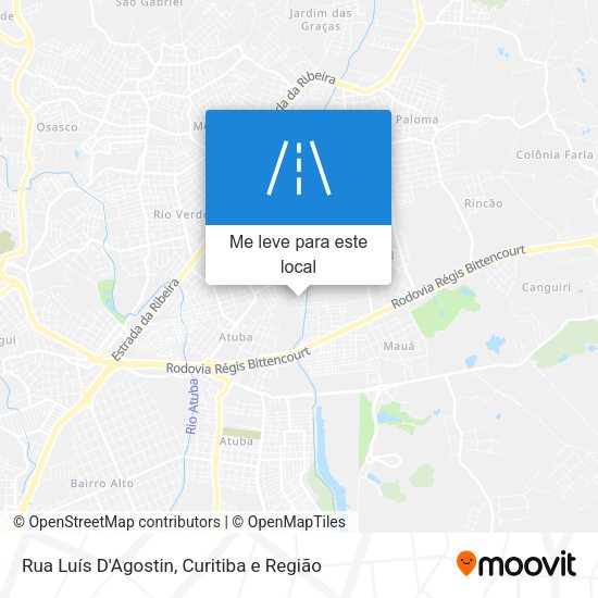 Rua Luís D'Agostin mapa