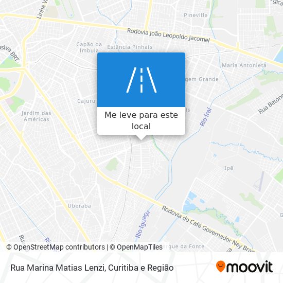 Rua Marina Matias Lenzi mapa