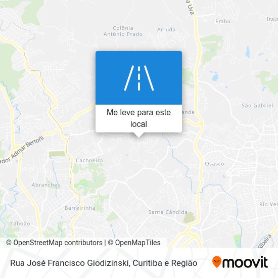 Rua José Francisco Giodizinski mapa