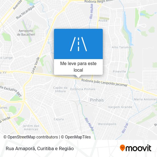 Rua Amaporã mapa