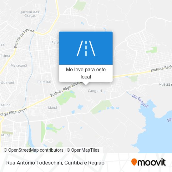 Rua Antônio Todeschini mapa