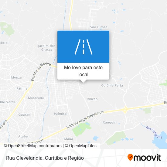 Rua Clevelandia mapa