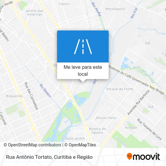 Rua Antônio Tortato mapa