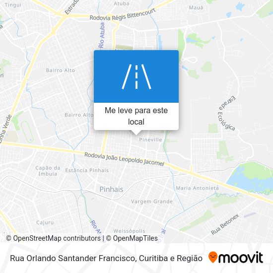 Rua Orlando Santander Francisco mapa