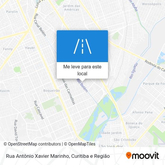 Rua Antônio Xavier Marinho mapa