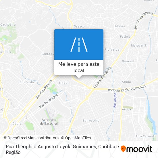 Rua Theóphilo Augusto Loyola Guimarães mapa