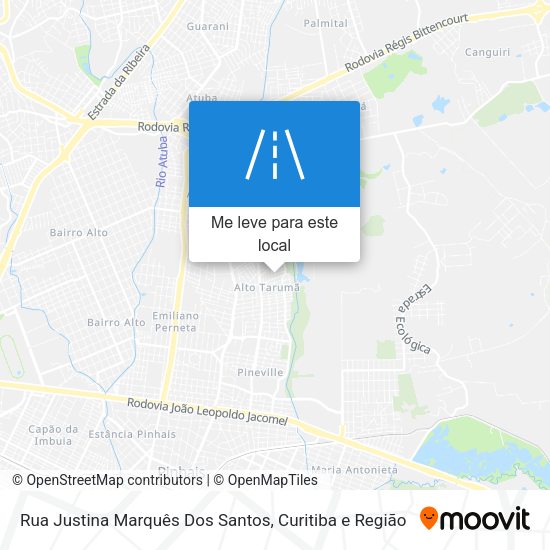 Rua Justina Marquês Dos Santos mapa
