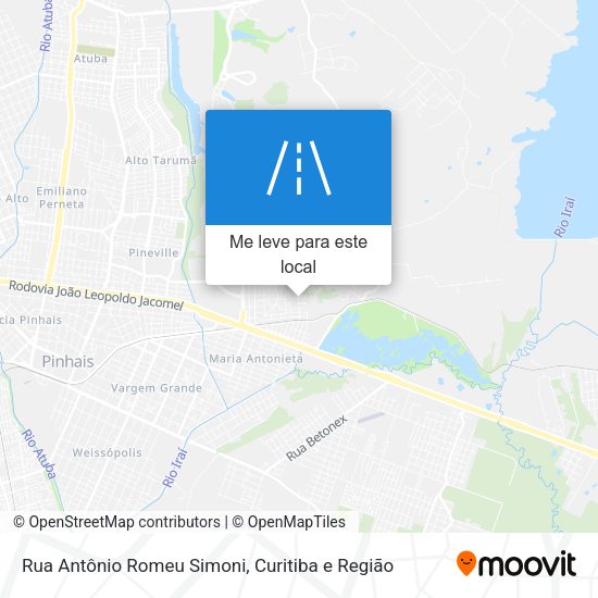 Rua Antônio Romeu Simoni mapa