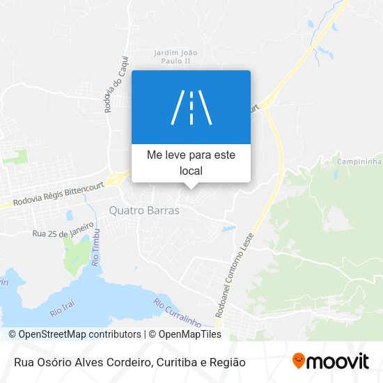 Rua Osório Alves Cordeiro mapa