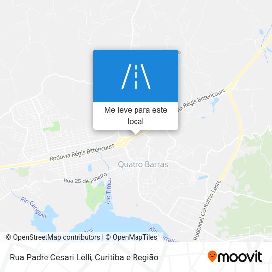 Rua Padre Cesari Lelli mapa