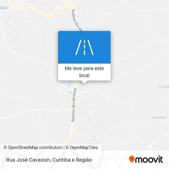 Rua José Cavassin mapa