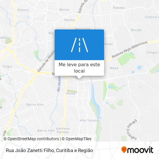 Rua João Zanetti Filho mapa