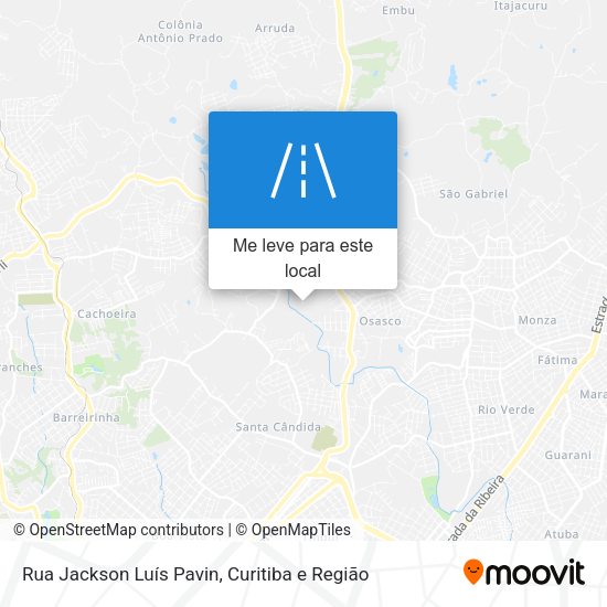 Rua Jackson Luís Pavin mapa