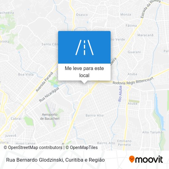 Rua Bernardo Glodzinski mapa