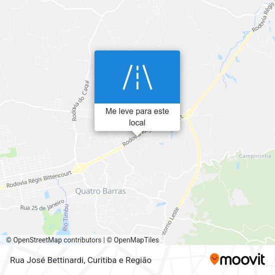 Rua José Bettinardi mapa