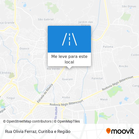 Rua Olivia Ferraz mapa