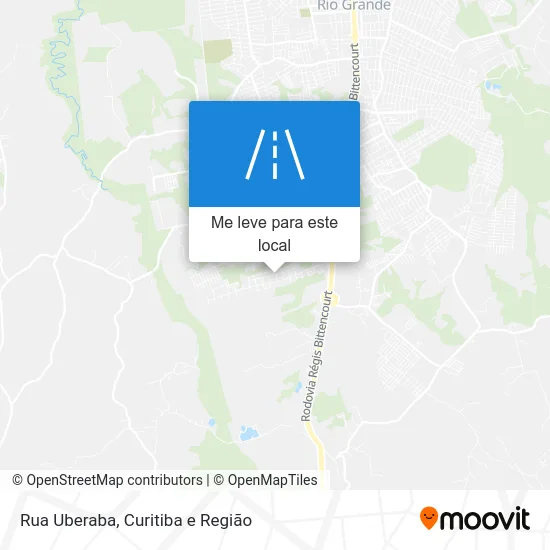 Rua Uberaba mapa