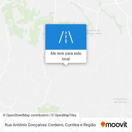 Rua Antônio Gonçalves Cordeiro mapa