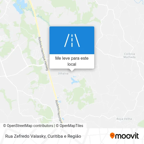 Rua Zefredo Valasky mapa
