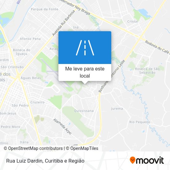 Rua Luiz Dardin mapa