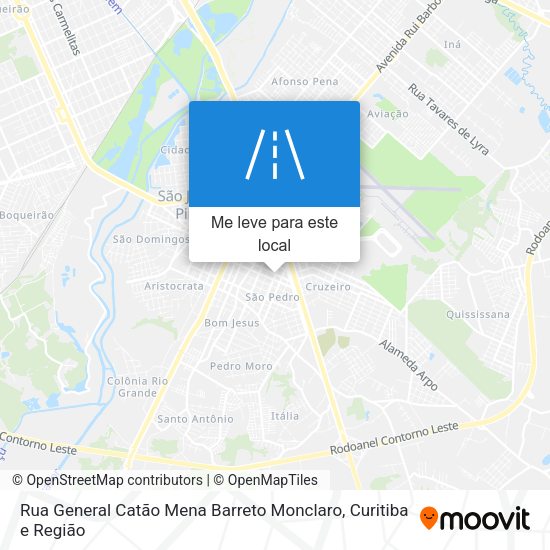 Rua General Catão Mena Barreto Monclaro mapa