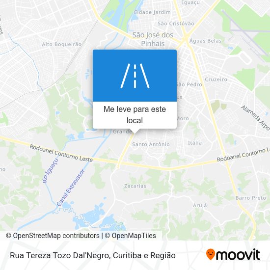 Rua Tereza Tozo Dal'Negro mapa