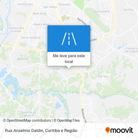 Rua Anselmo Daldin mapa