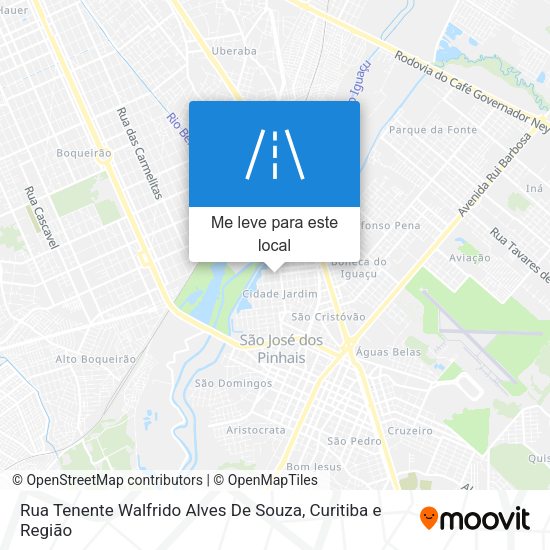 Rua Tenente Walfrido Alves De Souza mapa
