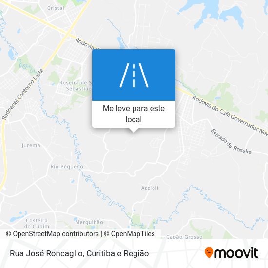 Rua José Roncaglio mapa