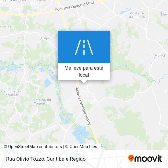 Rua Olívio Tozzo mapa