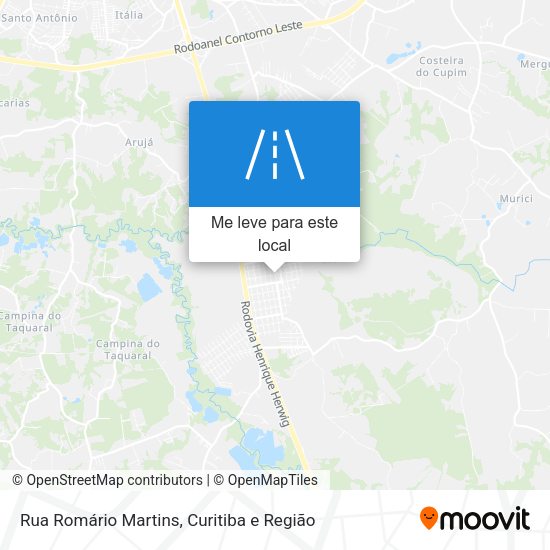 Rua Romário Martins mapa