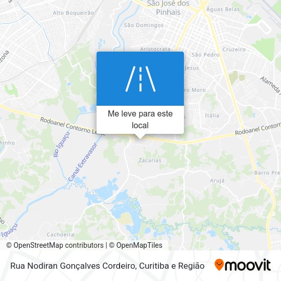 Rua Nodiran Gonçalves Cordeiro mapa