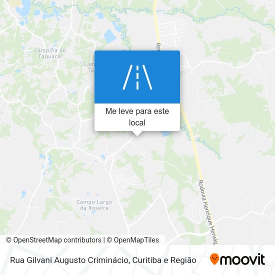 Rua Gilvani Augusto Criminácio mapa