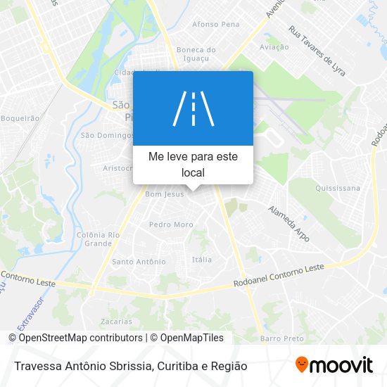 Travessa Antônio Sbrissia mapa
