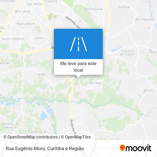Rua Eugênio Moro mapa