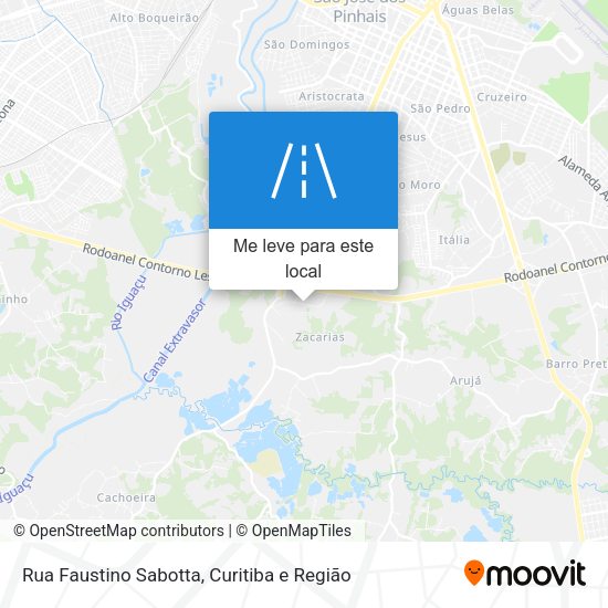 Rua Faustino Sabotta mapa